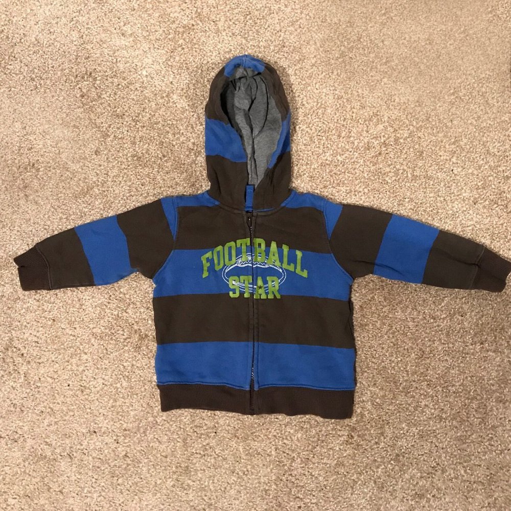 Carter's Toddler Boys Football Star Hoodie Sweatshirt - 18m